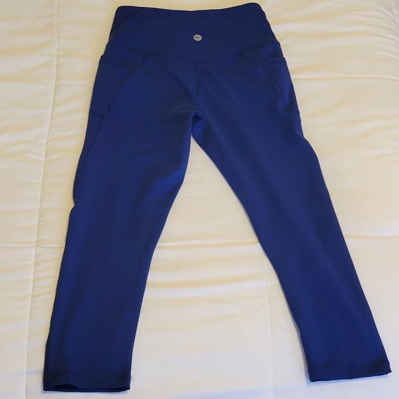 X by Gottex cute blue capri leggings with pockets Sz: S - Picture 4 of 5